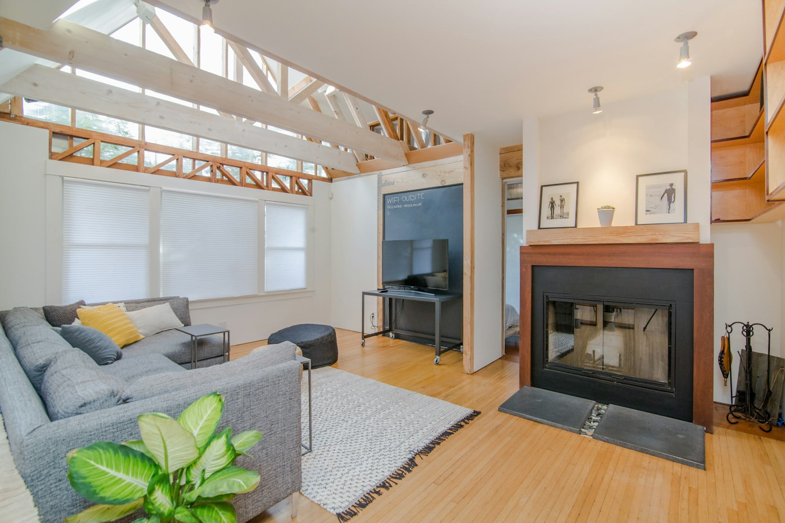 Photo by Outsite Co living room set with green dumb cane plant